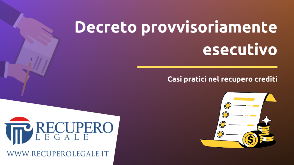 Decreto provvisoriamente esecutivo - copertina