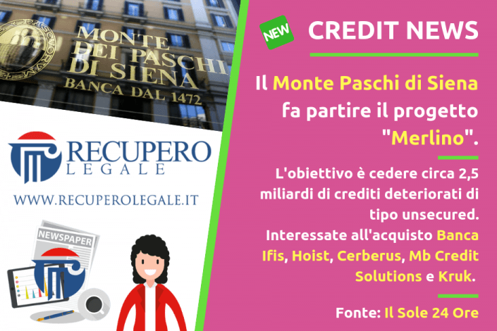 Cessione Mps: Progetto Merlino