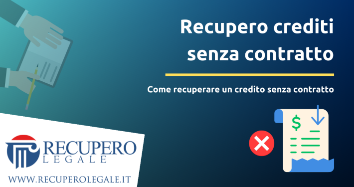 Recupero crediti senza contratto - copertina