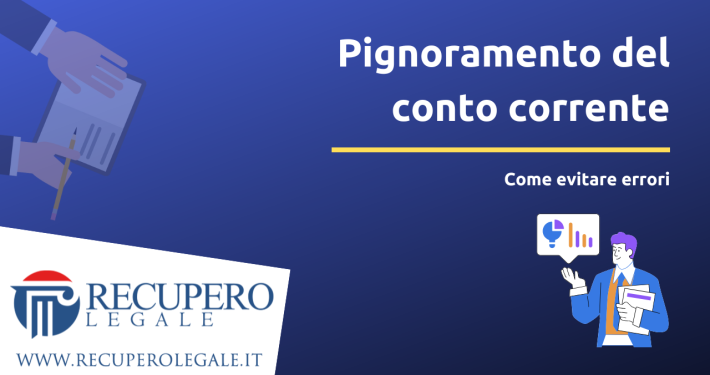 Pignoramento del conto corrente - copertina