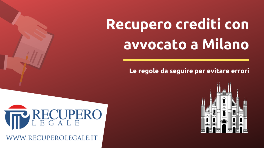 Recupero crediti con avvocato a Milano - copertina